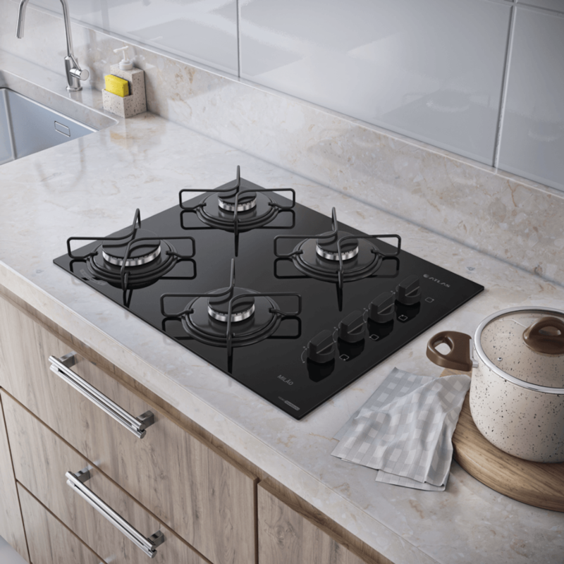 Cooktop Atlas Milão 4 Bocas Preto-e330677d-35c1-4ee0-a6ed-2afb36189950