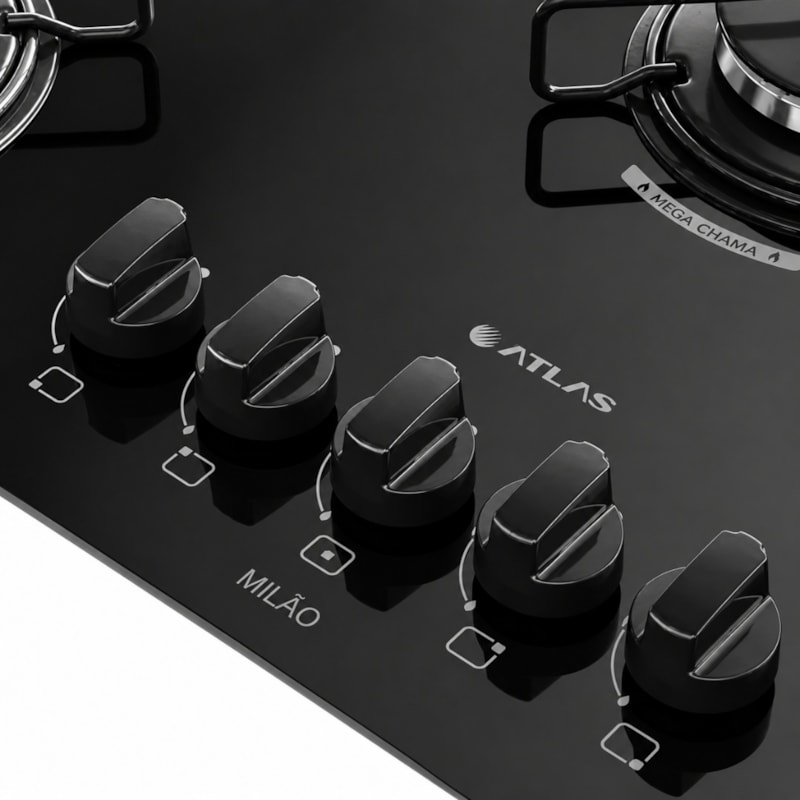 Cooktop Atlas Milão 5 Bocas Preto-579e808a-29d4-4acd-b330-038b4f23bd07