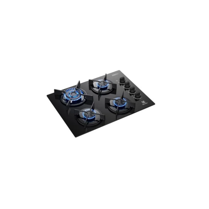 Cooktop Electrolux 4 Bocas Experience Tripla Chama E Grade De Ferro Bivolt KE4GC Preto