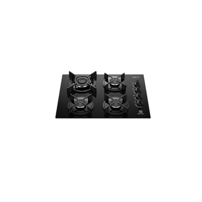 Cooktop Electrolux 4 Bocas Experience Tripla Chama E Grade De Ferro Bivolt KE4GC Preto