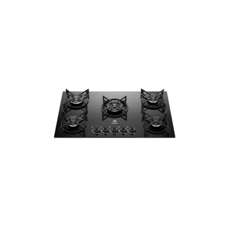 Cooktop Electrolux 5 Bocas Efficient Tripla Chama E Grade Aco Fosco Bivolt KE5GT Preto