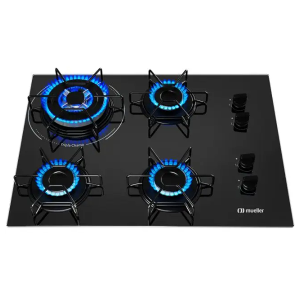Cooktop Mueller 4 Bocas com Queimador Tripla Chama MCG134BG1 Preto-ba2d6ab3-7d8a-4138-8000-5a3d2a97f178