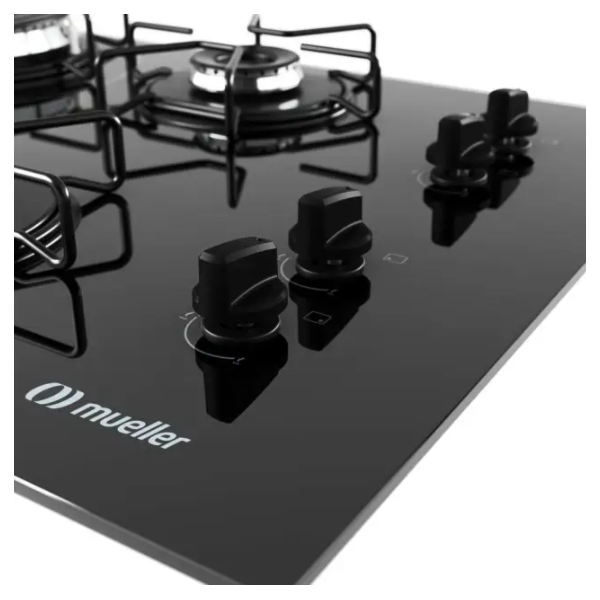 Cooktop Mueller 4 Bocas com Queimador Tripla Chama MCG134BG1 Preto-e2e97488-e317-4f2f-a726-d00ff3c3a596