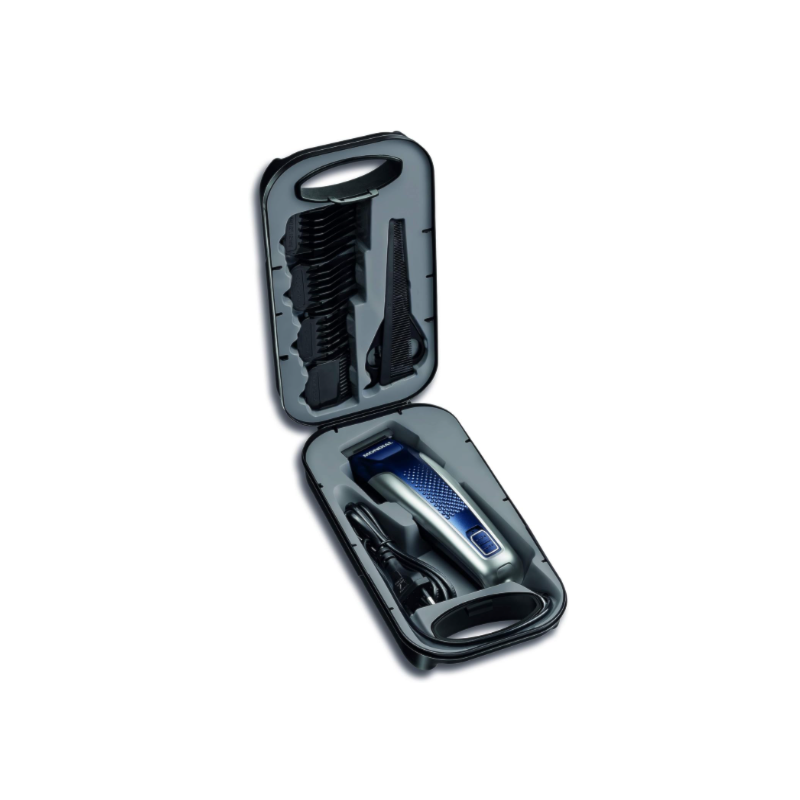 Cortador de Cabelo Mondial Titanium Power CR-09M com Maleta e Acessorios 127V/60HZ Azul/Prata