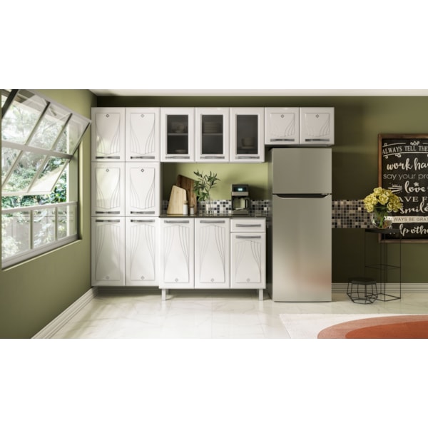 Cozinha Compacta Cristal Telasul com Balcao 14 Portas 1 Gaveta com Vidro Branco-528faae9-06b0-4c02-be74-6179b4505d5b