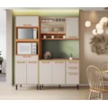 Cozinha Compacta Itatiaia Nápoles 7 Portas 3 Gavetas Nichos com Tampo Resistente Cinamomo/Off White-daf94038-17cb-426a-b125-be88d48d332e