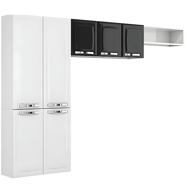 Cozinha Compacta Itatiaia Rose 7 Portas sem Balcao Branco/Preto-99795a4e-79e2-4f73-861b-2bb17c5e5cec