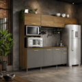 Cozinha Compacta Kappesberg 8 Portas 1 Gaveta Nogueira/Fendi de Madeira-3dd3d76c-2064-46e3-80ee-c46d42dc1e12