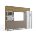 Cozinha Compacta Kappesberg 8 Portas 1 Gaveta Nogueira/Fendi de Madeira-61f4b4e8-5a38-4a3d-b86a-b676a28e1185