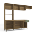Cozinha Compacta Kappesberg 8 Portas 1 Gaveta Nogueira/Verde Oliva de Madeira-386fd28a-75a6-462a-873d-6d4ec9e4b17b