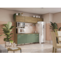 Cozinha Compacta Kappesberg 8 Portas 1 Gaveta Nogueira/Verde Oliva de Madeira-1734484f-ce6f-42fd-8534-545e73860a54