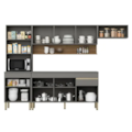Cozinha Compacta Kits Parana LIine 1500mm 9 Portas 1 Gaveta com Nicho e Tampo Cris/Freijo-5c8f0ffd-be3f-4ada-8c20-a7e8f73291ef