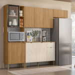 Cozinha Compacta Kits Parana Vert Plus 9 Portas 1 Gaveta Freijo/Freijo