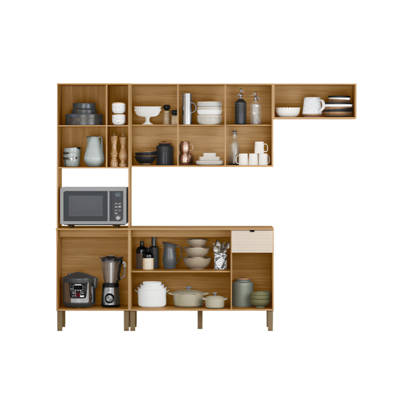 Cozinha Compacta Kits Parana Vert Plus 9 Portas 1 Gaveta Freijo/Soft-86e6b80f-d67f-4af7-8670-ff7706440211