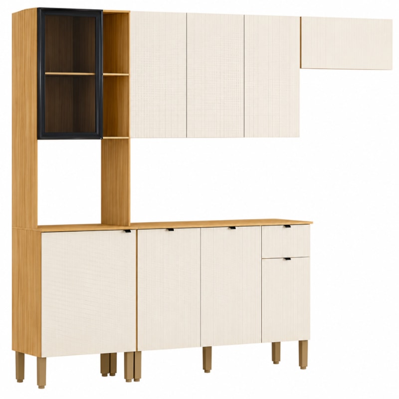 Cozinha Compacta Kits Parana Vert Plus 9 Portas 1 Gaveta Freijo/Soft-2f618ee0-d60a-4644-86f7-352bad0e2d19