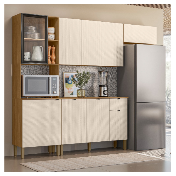 Cozinha Compacta Kits Parana Vert Plus 9 Portas 1 Gaveta Freijo/Soft-51e6476d-d3ed-4ee9-94b1-bc69ebd272f1
