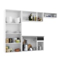 Cozinha Compacta Telasul Rubi Smart 10 Portas 2 Gavetas Preta com Balcao Suspenso Marmore Preto-1a53317e-5b33-437d-976f-0ab5e4d2e421