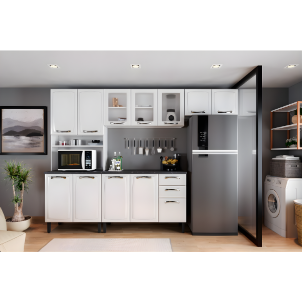 Cozinha Completa Itatiaia New Premium 4 Peças, 12 Portas, com Nicho para Forno, Branco Neve-f54e3ed7-5188-454d-bf10-19f1bfbf2eaa
