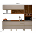 Cozinha Completa Proença 7 Portas 7 Gavetas com Vidro Dp2705rf Nogueira/Nude Prime Tx - Demóbile-52e5fa2e-3aca-45a2-b13f-965ffeceae21