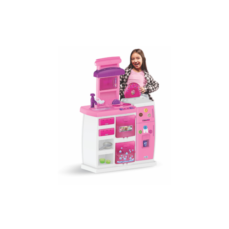 Cozinha Infantil Magic Toys Doce Rosa com Acessórios