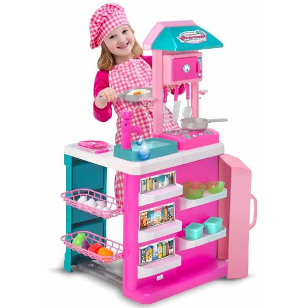 Cozinha Infantil Magic Toys Gourmet Rosa com Acessórios-074d48e4-153a-478c-9374-2bde060153fa