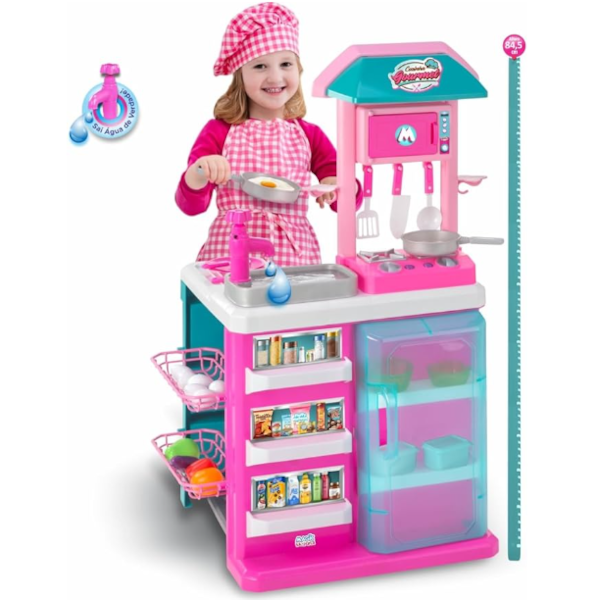 Cozinha Infantil Magic Toys Gourmet Rosa com Acessórios-b46f250f-2ab6-40f1-90f9-313936a7edcb