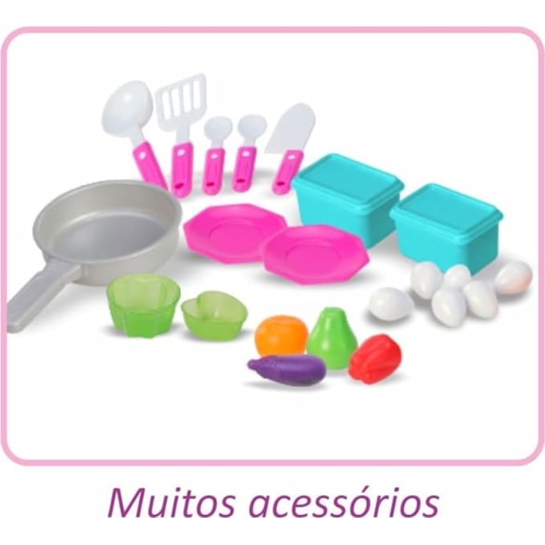 Cozinha Infantil Magic Toys Gourmet Rosa com Acessórios-c40bb095-81e9-45f0-bec1-663f18dbc524