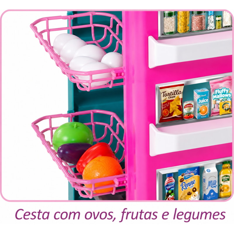 Cozinha Infantil Magic Toys Gourmet Rosa com Acessórios-897e58ec-69b9-429d-94f2-ad8cd11b680a