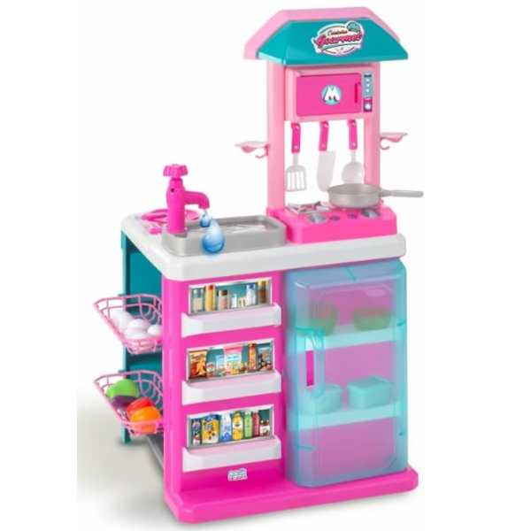 Cozinha Infantil Magic Toys Gourmet Rosa com Acessórios-f78a3aa7-7f84-4d22-aa9d-73301fe31e6e