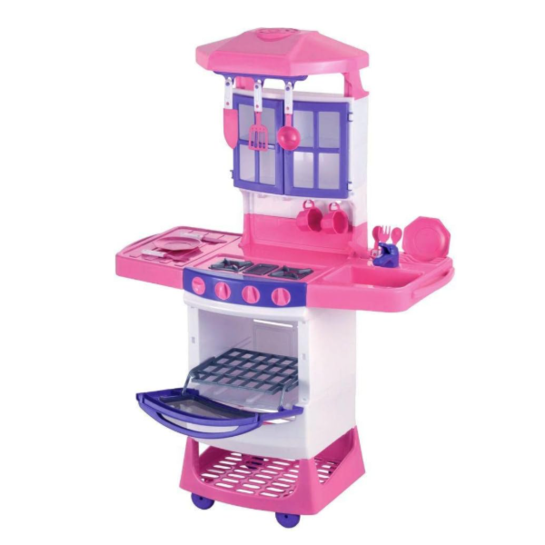Cozinha Infantil Magic Toys Mágica Rosa com Acessórios-452342f1-57b7-4f98-add0-8a16137761de