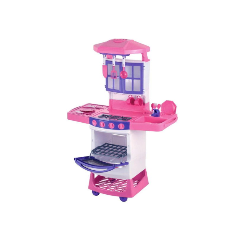 Cozinha Infantil Magic Toys Mágica Rosa com Acessórios