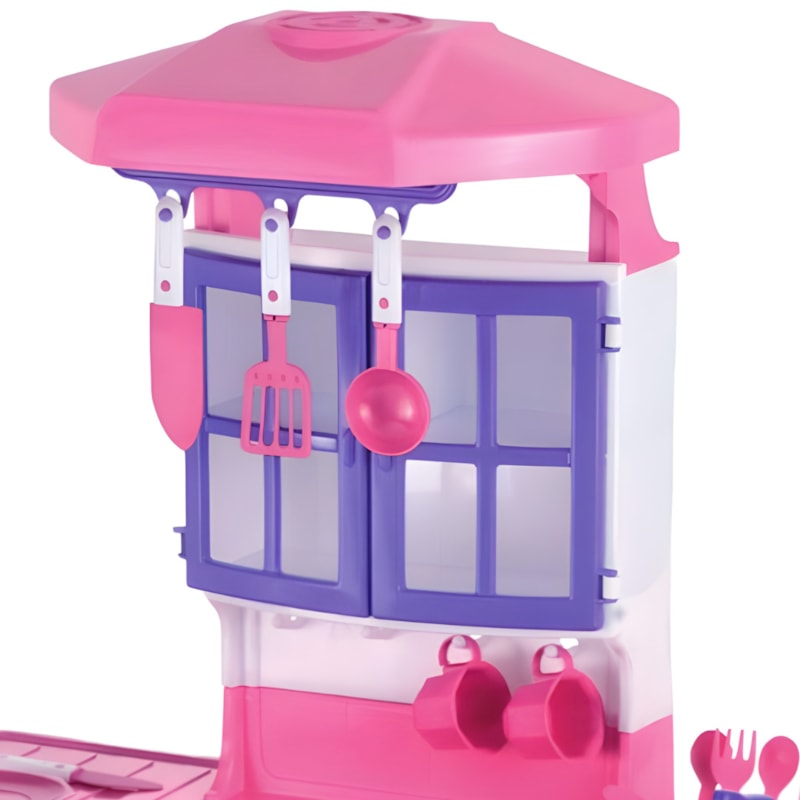 Cozinha Infantil Magic Toys Mágica Rosa com Acessórios-199ab507-08c4-41d5-853b-54515c9c7adb