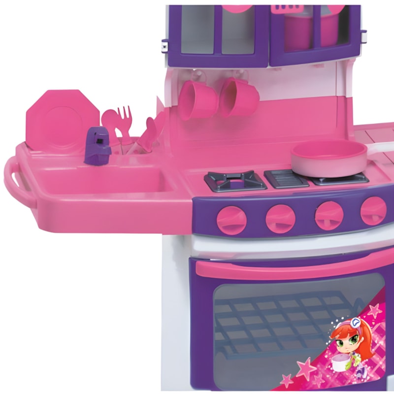 Cozinha Infantil Magic Toys Mágica Rosa com Acessórios-dd30db20-b695-4c95-bab7-53d3800e61a5