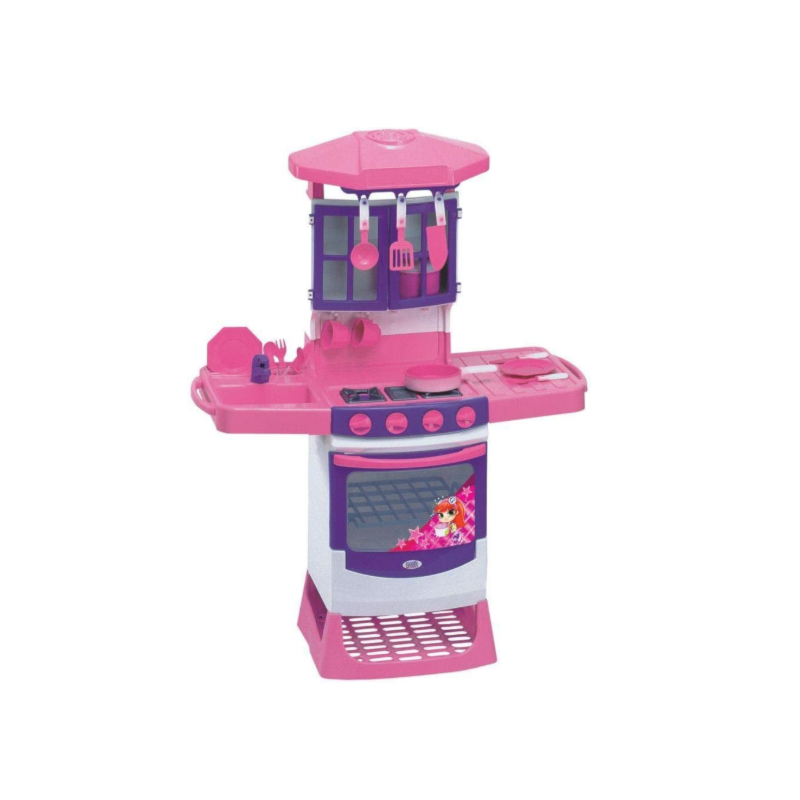 Cozinha Infantil Magic Toys Mágica Rosa com Acessórios