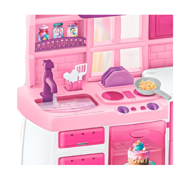 Cozinha Infantil Magic Toys Master Rosa com Acessórios-433fd9e5-8386-418d-81af-1e4be2a0eb9c