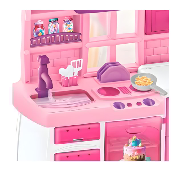 Cozinha Infantil Magic Toys Master Rosa com Acessórios-ff427fe5-c3cd-4077-beac-e896cbb10f68