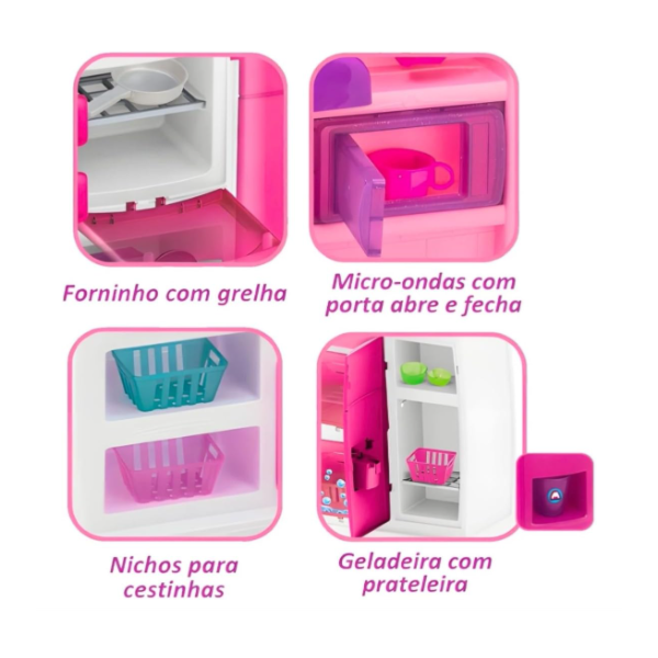 Cozinha Infantil Magic Toys Master Rosa com Acessórios-47e7473d-85db-4a80-8c19-f68a681afe46