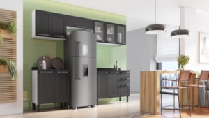 Cozinha Itatiaia Florenca 11 Portas 2 Gavetas Grafite ARM-70/BALC-70/ARM-105/BALC-105/ARM-70