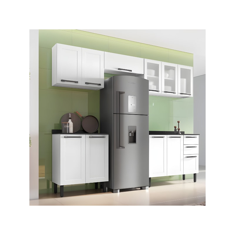Cozinha Itatiaia Florença Completa 11 Portas 2 Gavetas Branco Modular ARM-70, BALC-105, ARM-105, BALC-70-89dead0c-4b65-4529-9ea4-90bd892eda3a