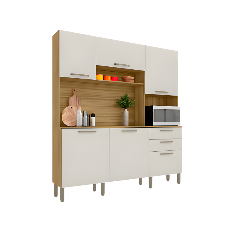 Cozinha Kits Parana Ferrara 6 Portas 2 Gavetas Freijo/Soft-e5cb7aa1-11bc-4dd4-bca6-2a3a58777f1e