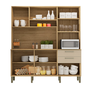 Cozinha Kits Parana Ferrara 6 Portas 2 Gavetas Freijo/Vanilla