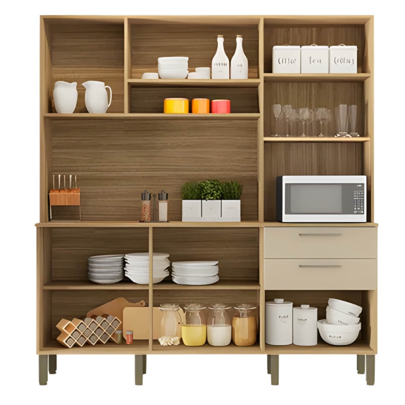 Cozinha Kits Parana Ferrara 6 Portas 2 Gavetas Freijo/Vanilla-1b47098b-341b-4e7b-951f-d81999750ed7