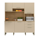 Cozinha Kits Parana Ferrara 6 Portas 2 Gavetas Freijo/Vanilla
