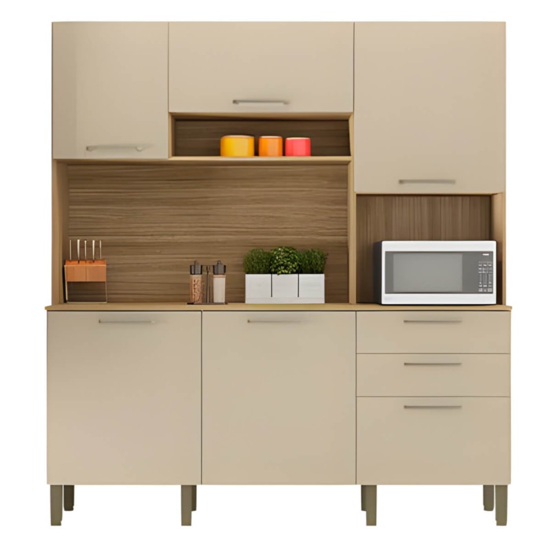 Cozinha Kits Parana Ferrara 6 Portas 2 Gavetas Freijo/Vanilla-82cfae8d-bdfb-409b-9254-693a4458619e