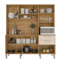 Cozinha Kits Paraná Ferrara Plus 6 Portas 2 Gavetas Freijó/Soft-db56e92a-ce52-4104-8986-68d12a70814c