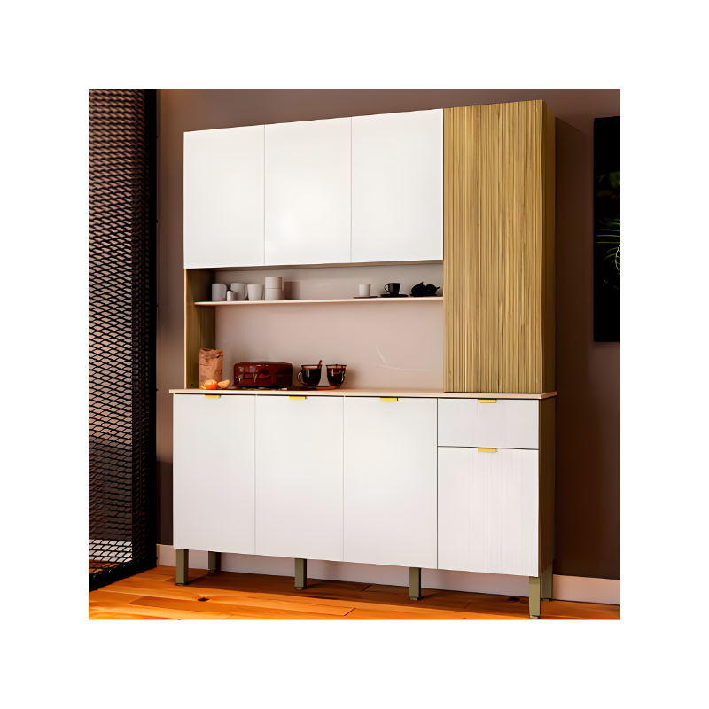 Cozinha Kits Parana Slow 8 Portas 1 Gaveta Freijo/Artico/CP Riscatto Freijo-99180dd6-5fa3-4c12-b01b-e495bd28094e