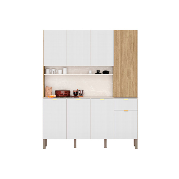 Cozinha Kits Parana Slow 8 Portas 1 Gaveta Freijo/Artico/CP Riscatto Freijo-d3ea1d67-8185-4eb4-9903-c798296fc13d
