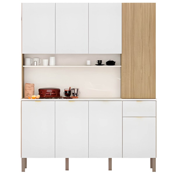 Cozinha Kits Parana Slow 8 Portas 1 Gaveta Freijo/Artico/CP Riscatto Freijo-8e50561b-44a4-4290-a2a1-5e04cbe99709