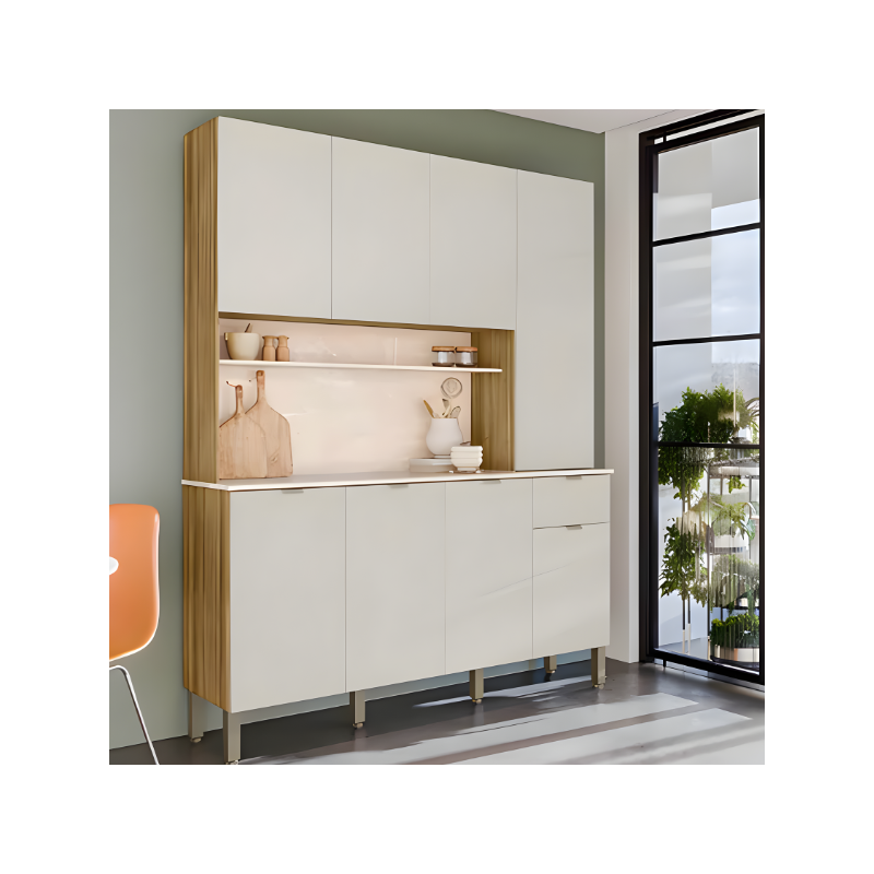 Cozinha Kits Parana Slow 8 Portas 1 Gaveta Freijo/Soft-fab9689f-9ceb-4953-9719-3062afeceac1