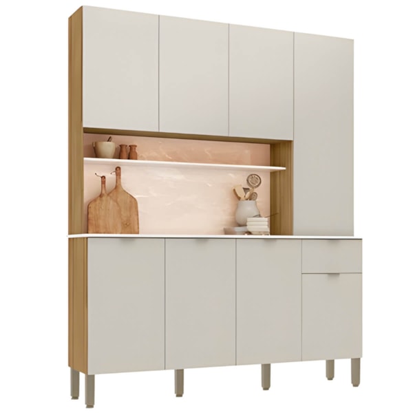 Cozinha Kits Parana Slow 8 Portas 1 Gaveta Freijo/Soft-183c98e5-f1c3-4e12-a29c-1ebbd103957b